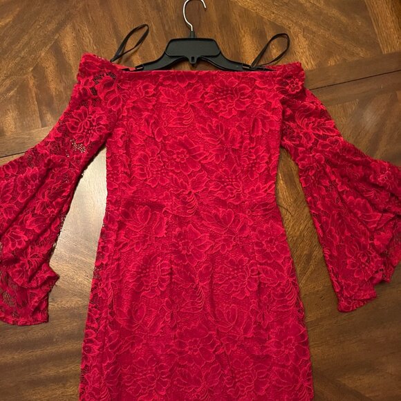 Premier Amour Red Dress Women's Size 8 - Picture 1 of 8